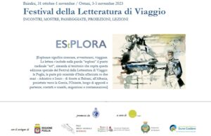 Brindisi e Ostuni, in arrivo ‘EStPLORA – Festival della Letteratura di Viaggio’