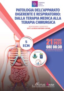 Mesagne, sabato 21 ottobre 2023 convegno ‘Patologia dell’apparato digerente e respiratorio: dalla terapia medica alla terapia chirurgica’