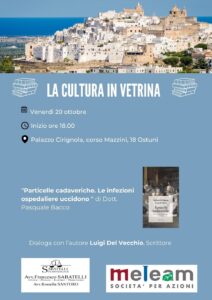 Ostuni, venerdì 20 ottobre 2023 ritorna il format letterario ‘La Cultura in Vetrina’