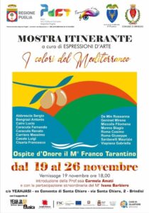 Brindisi, dal 19 novembre 2023 la mostra itinerante ‘I colori del Mediterraneo’ presso YEAHJASI
