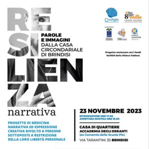 Brindisi, giovedì 23 novembre 2023 inaugurazione della mostra ‘Parole e Immagini dalla Casa Circondariale di Brindisi’
