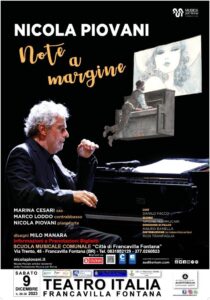 Francavilla Fontana, sabato 9 dicembre il concerto ‘Note a margine’ con il maestro Nicola Piovani al Teatro Italia