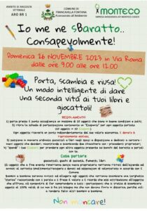 Francavilla Fontana, domenica 26 novembre 2023 iniziativa in occasione della Settimana Europea per la riduzione dei rifiuti
