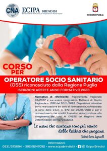 ECIPA Brindisi, in arrivo la nuova edizione del Corso OSS