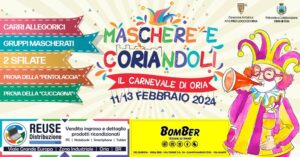 ‘Maschere e Coriandoli 2024’, arriva il Carnevale di Oria
