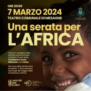 Mesagne, il 7 marzo ‘Una serata per l’Africa’ al Teatro comunale