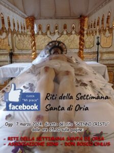 Oria, la processione di ‘Scenni Cristu’