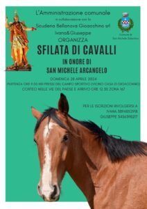 Domenica 28 aprile sfilata di cavalli e sbandieratori S. Michele S.no