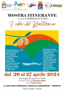 Taranto, dal 20 aprile la mostra ‘I Colori del Mediterraneo’